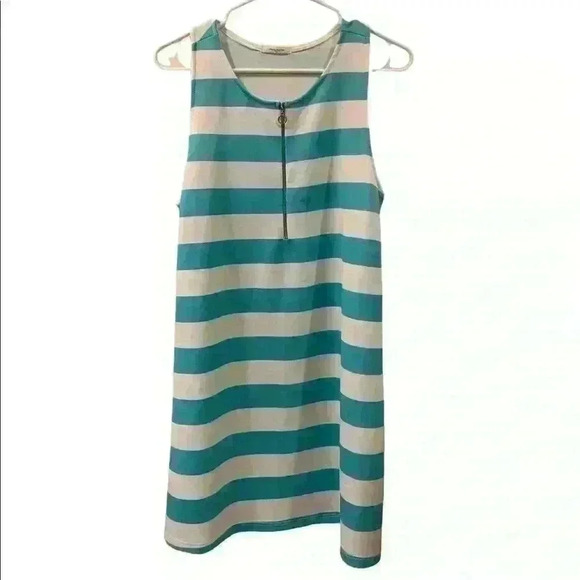 12PM by Mon Ami Women’s Blue and White Striped Dress - Picture 1 of 4